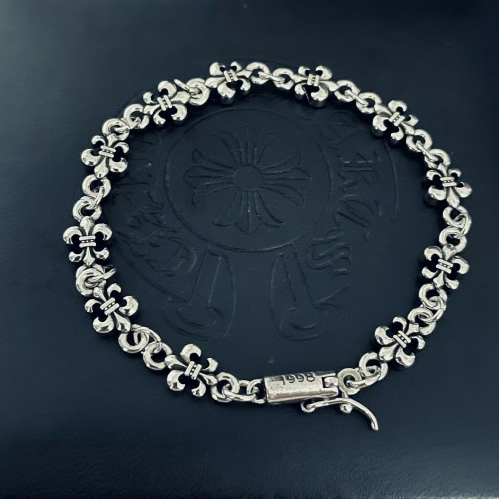 Chrome Hearts   Togle Bracelet With Black Diamonds